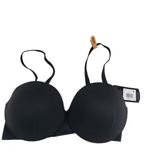 Maidenform Black Strapless Neo Knit Power Band Bra 34DD DM2310